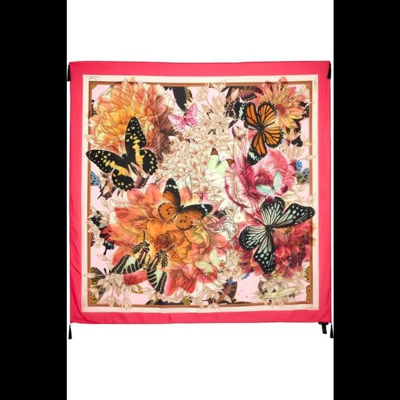 DG2 by Diane Gilman 30th Anniversary Collectible Printed Scarf Pink - Picture 2 of 2